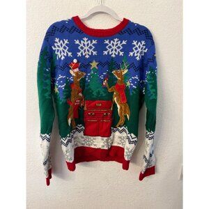Blizzard Bay Ugly Christmas multicolored sweater women size large